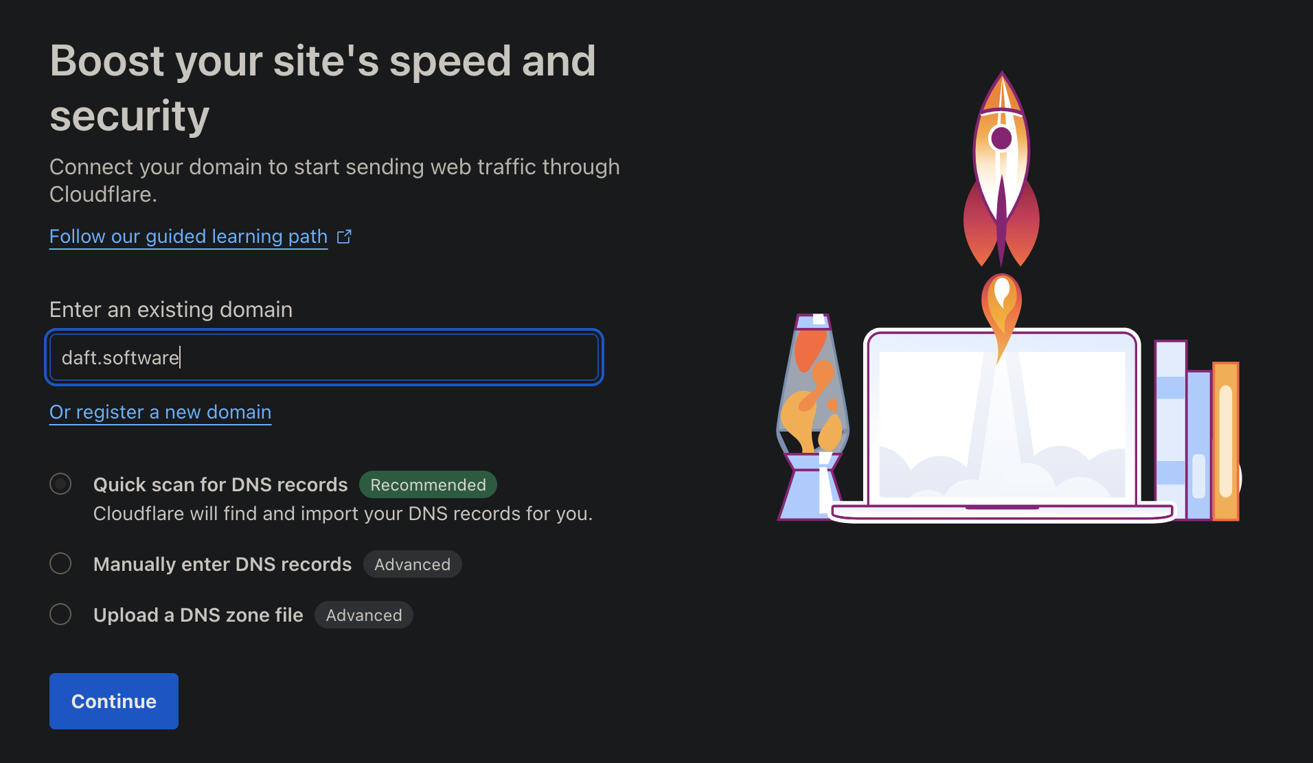 Setting up a domain