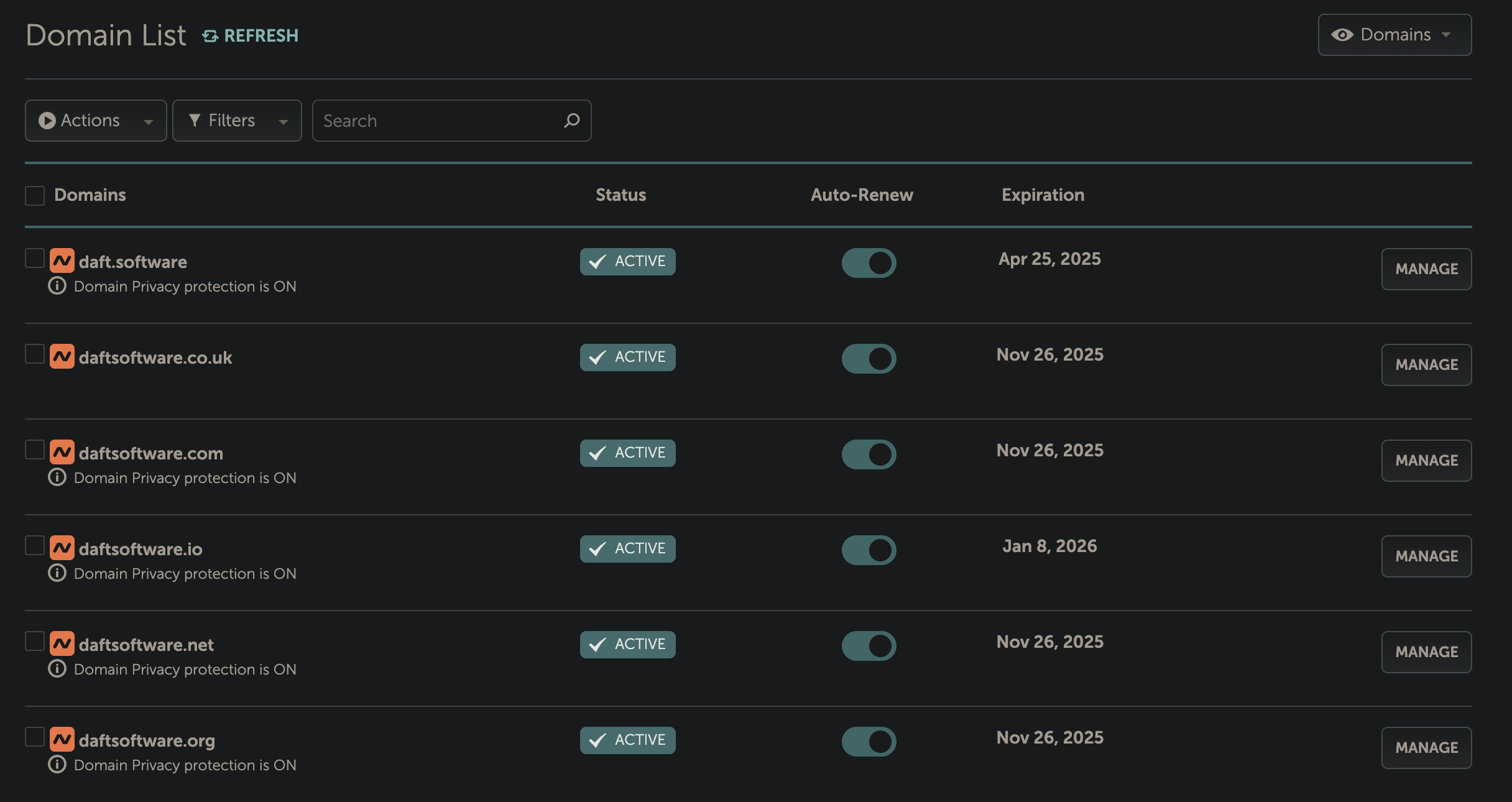 Domain List